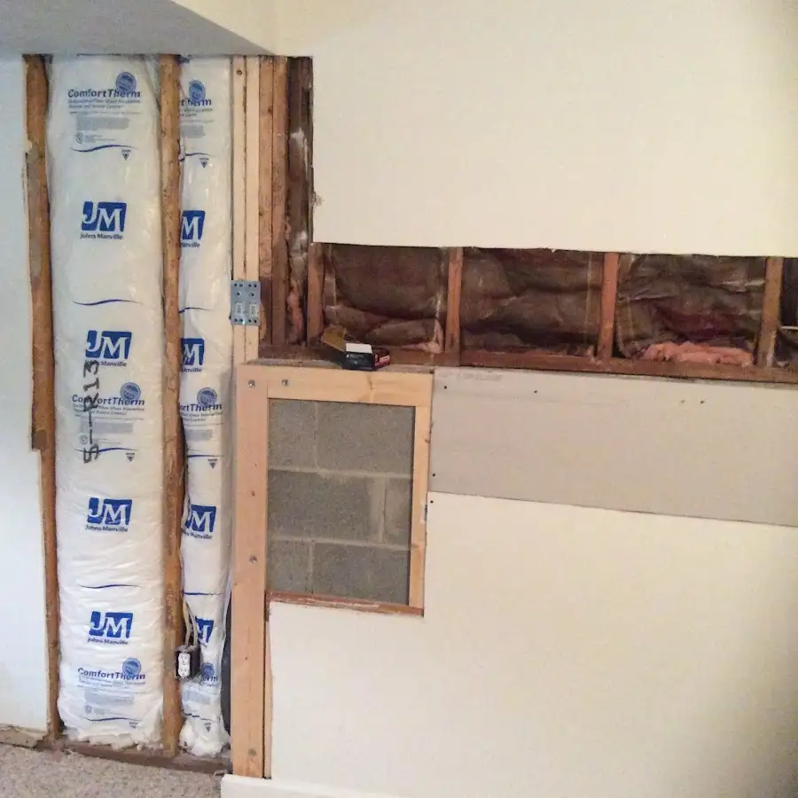 Wall insulation replacement during Structural Drying in Kirksville